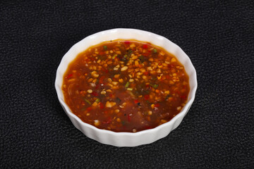 Thai style spicy chilli sauce