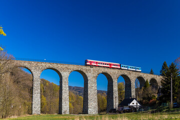 Railway viaduct Novina in Krystofovo udoli, Northern Bohemia, Czech Republic