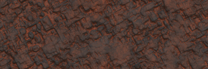 3D rendering. Corrosion metals- background abstract pattern