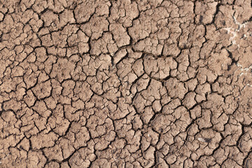 Dry cracked ground