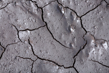 Dry cracked ground