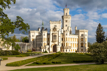 Fototapeta na wymiar Hluboka nad Vltavou castle in Southern Bohemia, Czech Republic
