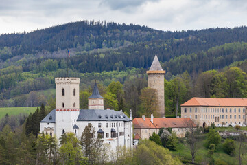 Rozmberk nad Vltavou castle in Southern Bohemia, Czech Republic