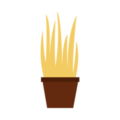 Isolated plant inside pot vector design