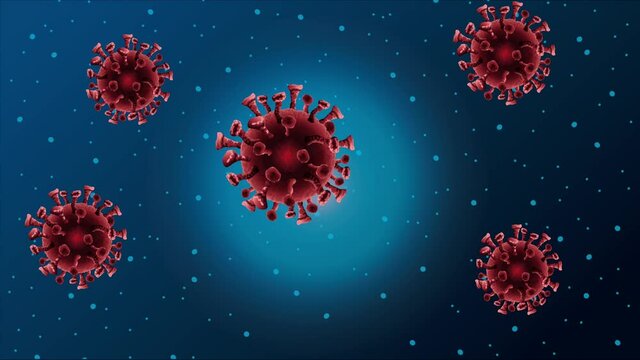 covid19 pandemic particles pattern animated