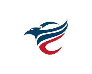 Abstract eagle with american colors