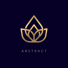 Fototapeta premium identity for luxury brand Abstract Elegant Floral Shape Logo Icon Monogram Sign Symbol