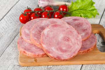Natural ham made from pork