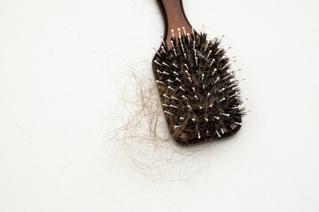 Hair falls into a comb, hair fall every day is a serious problems.