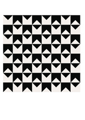 Op art pattern on checkered background