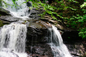 Waterfall at Rickett's Glen State Park in Pennsylvania.