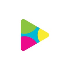 Fototapeta premium play logo vector