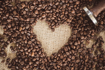Kaffeebohnen, Herz