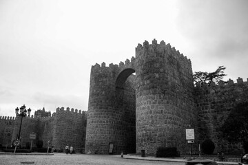 Ávila, Castile and León, Spain - Jul 2011
Prominent medieval town walls, built in the Romanesque style