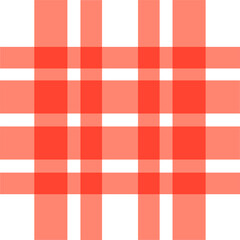 Textured red and white plaid vector background. The pattern for textiles. Background for food. Chequered.
