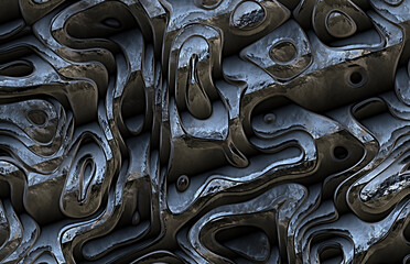 abstract structured strange metal steel 