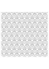 Hexagonal tiles pattern, monochrome honeycomb background