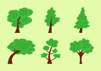 collection of trees, Vector Tree