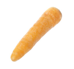 Fresh raw yellow carrot isolated on white