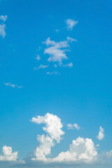 Fototapeta na wymiar Blue sky with white clouds. Nature. Sky.