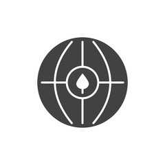 Sustainable development black glyph icon. Environmental protection sign. Ecosystem. Zero waste lifestyle. Pictogram for web page, mobile app, promo. UI UX GUI design element