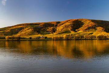 autumn view of Danube river in Wachau region, Austria