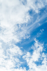 Blue sky with white clouds. Nature. Sky.