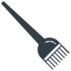 Multipurpose Cosmetic Hair dyeing Brush for Beauty Makeup Salon Concept Vector Icon design  