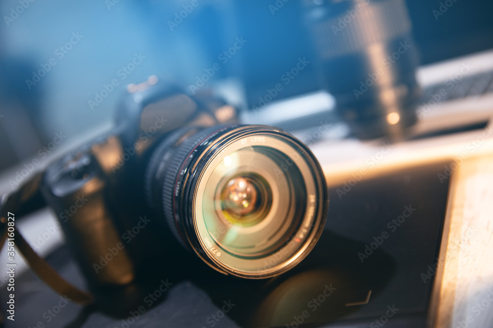 Poster camera with lenses and computer