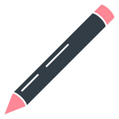 Makeup Lip Pink Pencil Vector Icon Design 