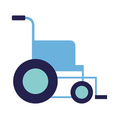 Isolated medical wheelchair vector design