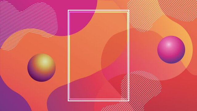 vivid and fluid color with rectangle frame background