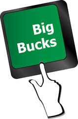 big bucks on computer keyboard key button