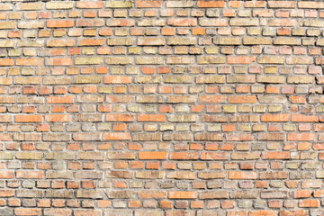 background wall of old bricks