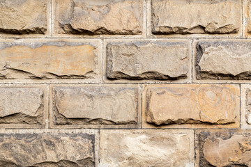 Background of old brick wall with shadows