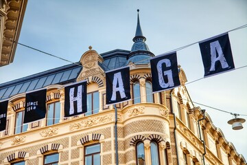 Haga Neighborhood in Gothenburg, Sweden by day - obrazy, fototapety, plakaty