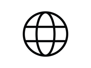 Earth icon. Globe vector illustration EPS10. Planet concept