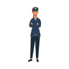 police man worker vector design