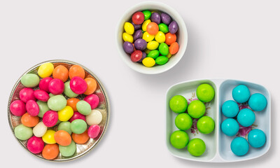 Fototapeta na wymiar Assorted Candy sweets on a white background