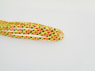 Close up prusik rope texture. Prusik  rope sometime used as rope bracelet.