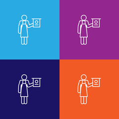 teacher of labor icon. Education Symbol Sign Pictogram