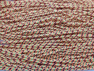 Close up prusik rope texture. Prusik  rope sometime used as rope bracelet.