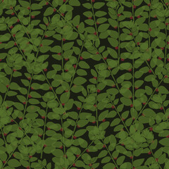 Seamless repeating pattern of branches