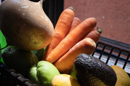 Colorfull Vegetables Close To A Window