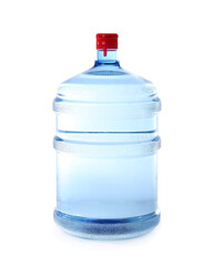 Bottle of fresh water on white background