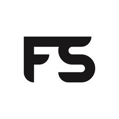 FS Letter Logo Design With Simple style
