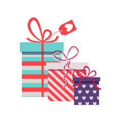 gifts for holiday on white background