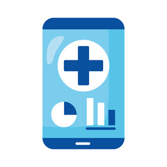 Cross on smartphone vector design