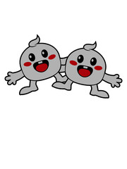 2 kleine Monster niedliche Design Clipart Cool 