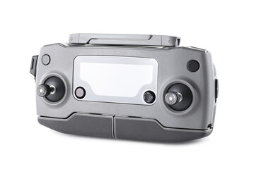 New modern drone controller isolated on white